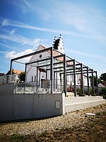 Logo Salettlfest unter dem Motto „Spui, Spaß und Leberkas“