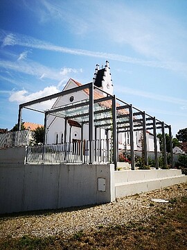 Banner Salettlfest unter dem Motto „Spui, Spaß und Leberkas“