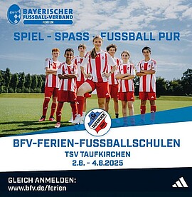 Banner BFV Ferien Fussballcamp - TSV Taufkirchen